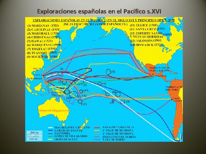 Exploraciones españolas en el Pacífico s. XVI 