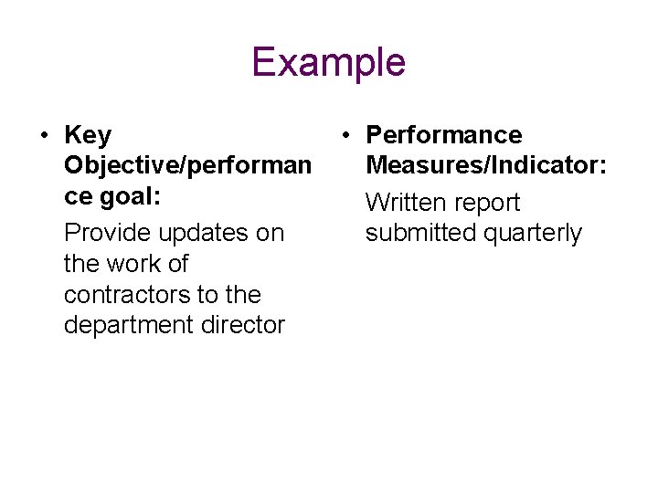 Key Performance Messages Examples Monitoring and Feedback of Staff Performance Discussion Note