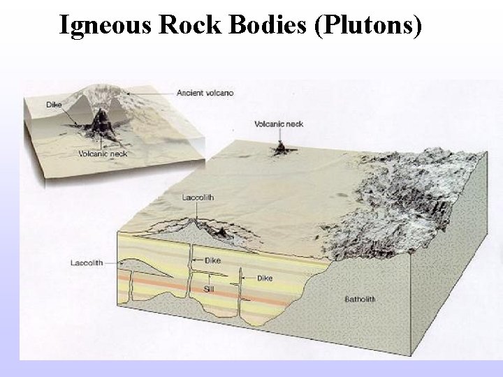 Igneous Rock Bodies (Plutons) 