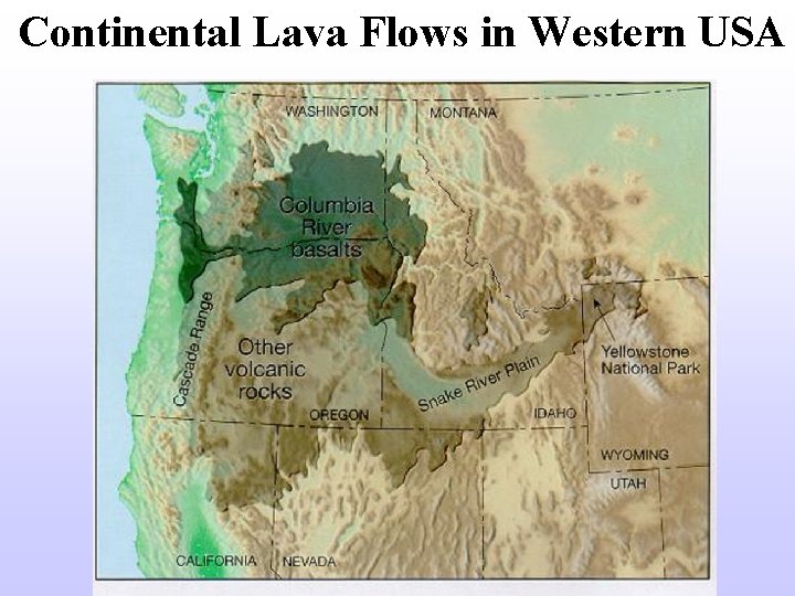 Continental Lava Flows in Western USA 