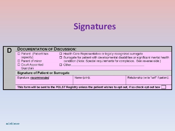 Signatures 11/26/2020 