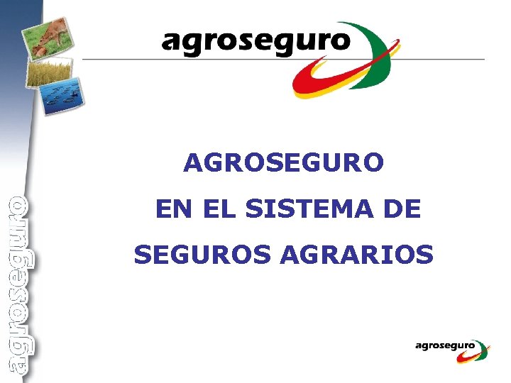 AGROSEGURO EN EL SISTEMA DE SEGUROS AGRARIOS 