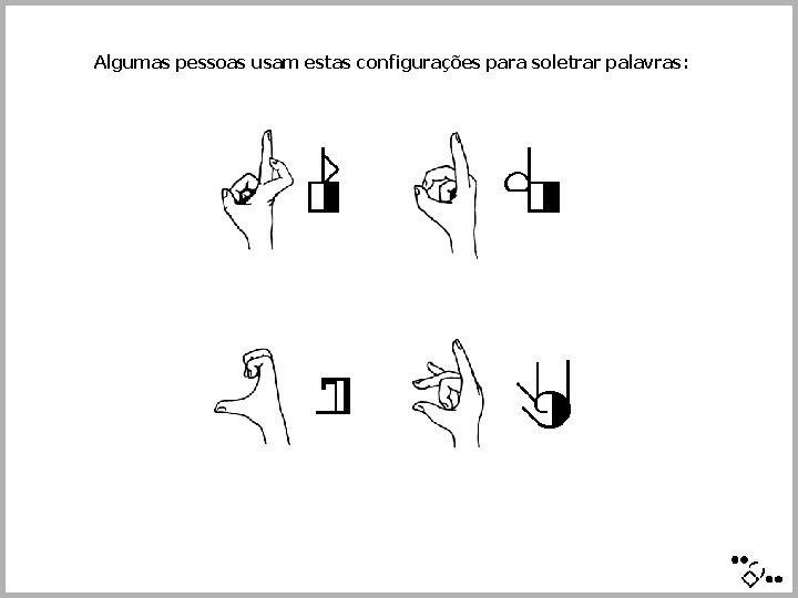 Algumas pessoas usam estas configurações para soletrar palavras: 