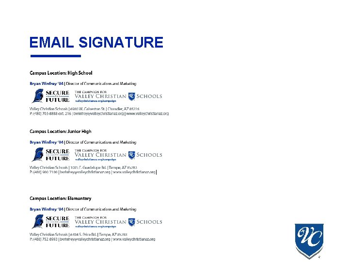 EMAIL SIGNATURE EMAIL SIGNATURE