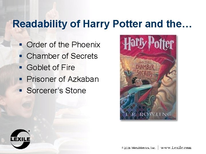 Readability of Harry Potter and the… § Order of the Phoenix § Chamber of