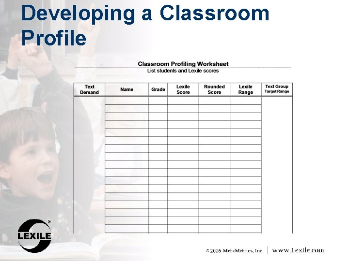 Developing a Classroom Profile 