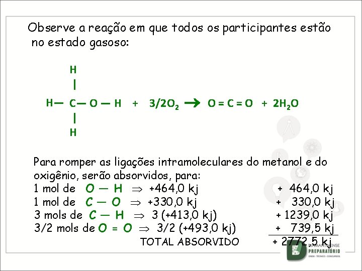 Observe a reação em que todos os participantes estão no estado gasoso: H |