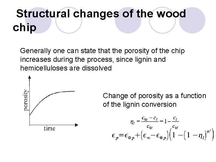 Structural changes of the wood chip Generally one can state that the porosity of