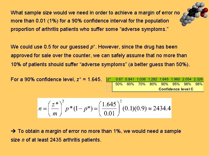 What sample size would we need in order to achieve a margin of error