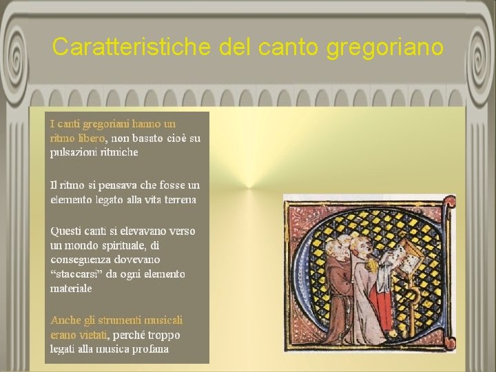 Caratteristiche del canto gregoriano 