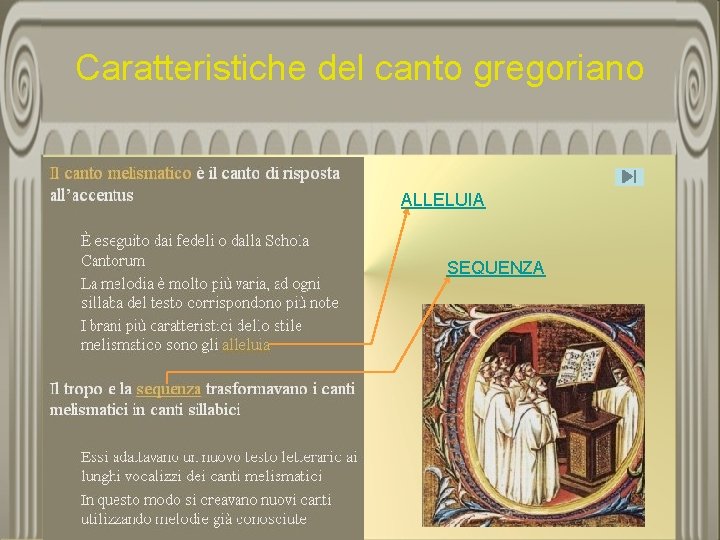 Caratteristiche del canto gregoriano ALLELUIA SEQUENZA 