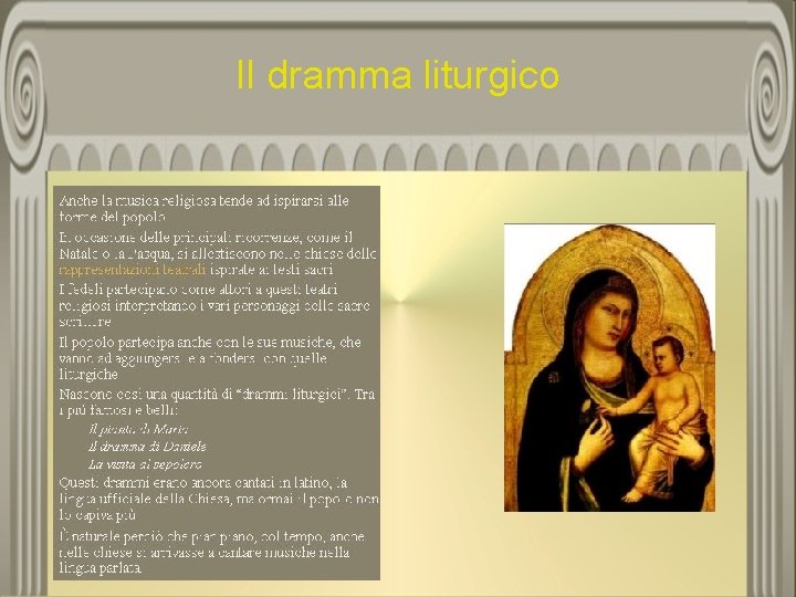 Il dramma liturgico 