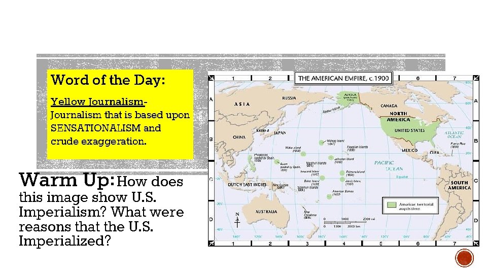 Word of the Day: Yellow Journalism that is based upon SENSATIONALISM and crude exaggeration.