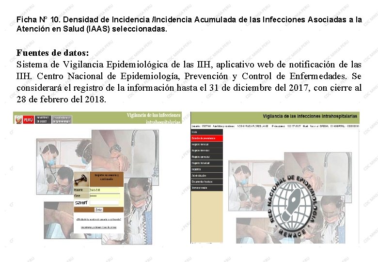 Ficha N° 10. Densidad de Incidencia /Incidencia Acumulada de las Infecciones Asociadas a la Ficha N° 10. Densidad de Incidencia /Incidencia Acumulada de las Infecciones Asociadas a la