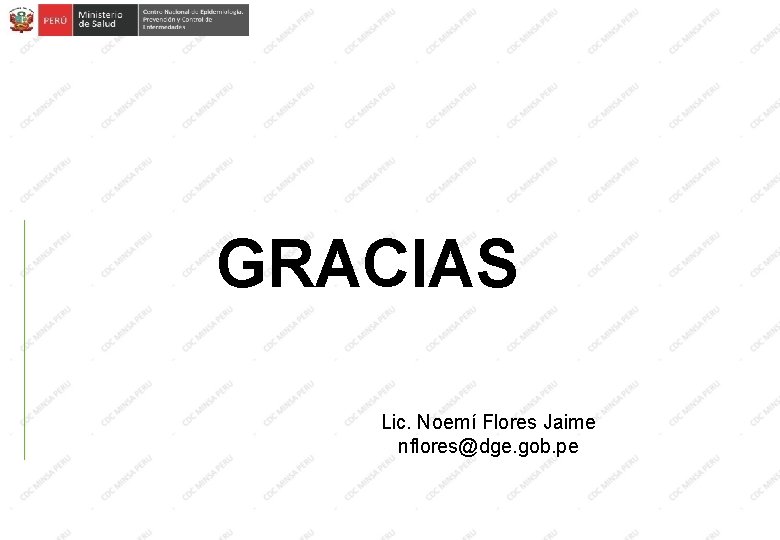 GRACIAS Lic. Noemí Flores Jaime nflores@dge. gob. pe GRACIAS Lic. Noemí Flores Jaime nflores@dge. gob. pe