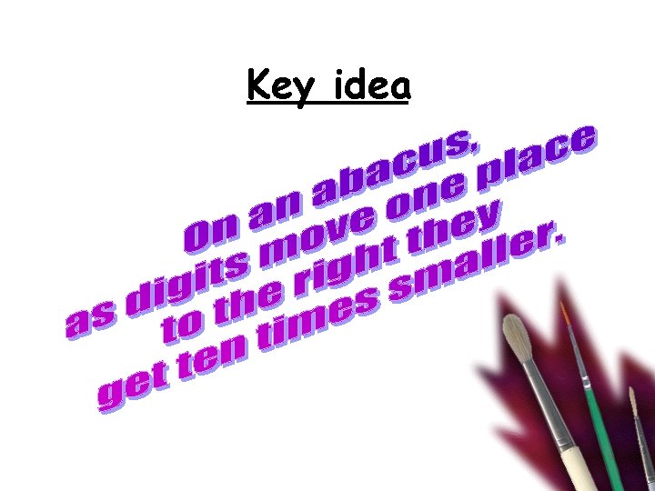 Key idea 