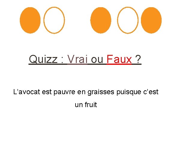 Quizz : Vrai ou Faux ? L’avocat est pauvre en graisses puisque c’est un