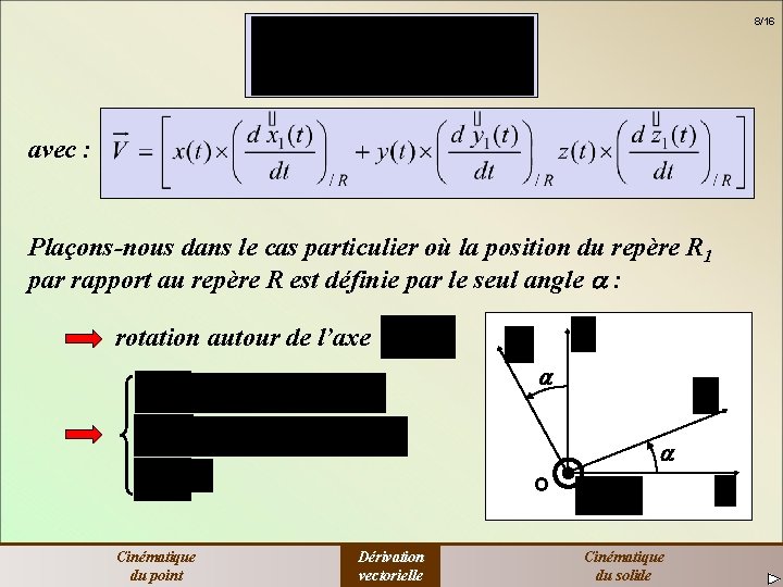 8/16 avec : Plaçons-nous dans le cas particulier où la position du repère R