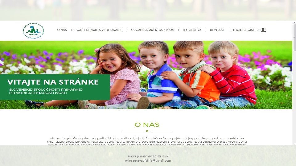 www. primarnapediatria. sk primarnapediatria@gmail. com 