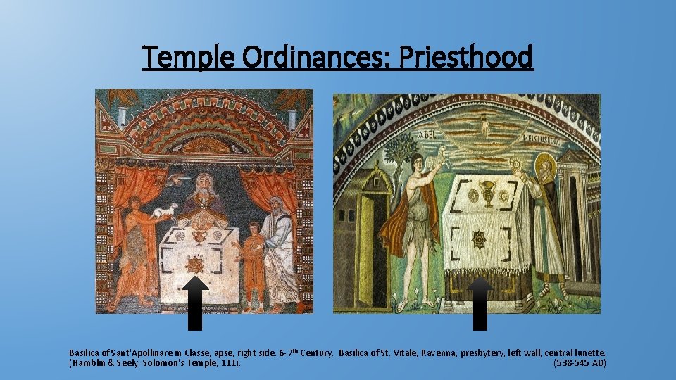 Temple Ordinances: Priesthood Basilica of Sant'Apollinare in Classe, apse, right side. 6 -7 th