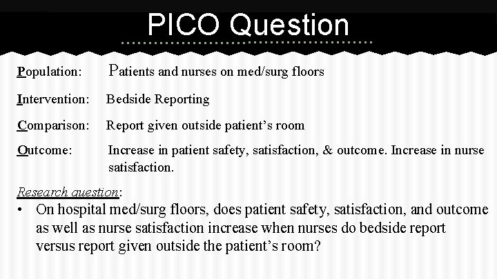 Bedside Reporting Regis Student Nurses Melanie Bartels Erin