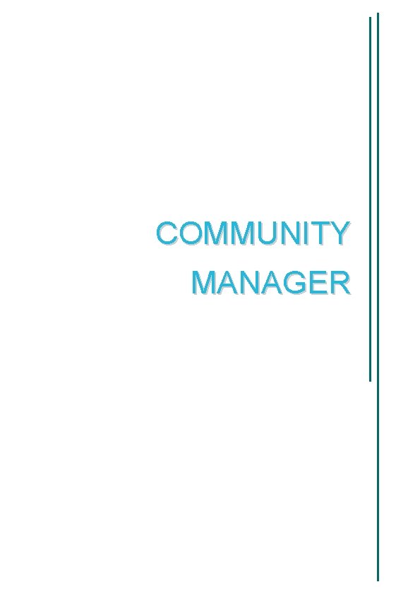 COMMUNITY MANAGER 