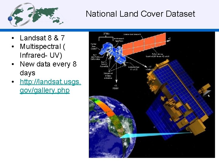 National Land Cover Dataset • Landsat 8 & 7 • Multispectral ( Infrared- UV)