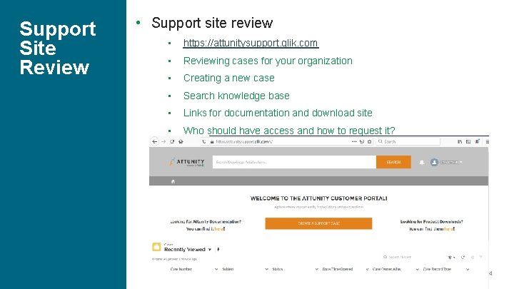 Support Site Review • Support site review • https: //attunitysupport. qlik. com • Reviewing Support Site Review • Support site review • https: //attunitysupport. qlik. com • Reviewing