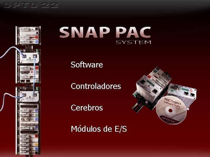 Software Controladores Cerebros Módulos de E/S Software Controladores Cerebros Módulos de E/S
