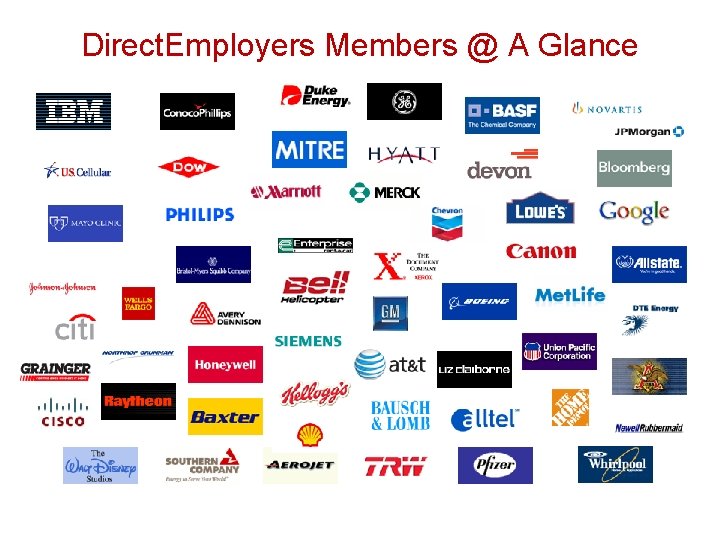 Direct. Employers Members @ A Glance 3 3 