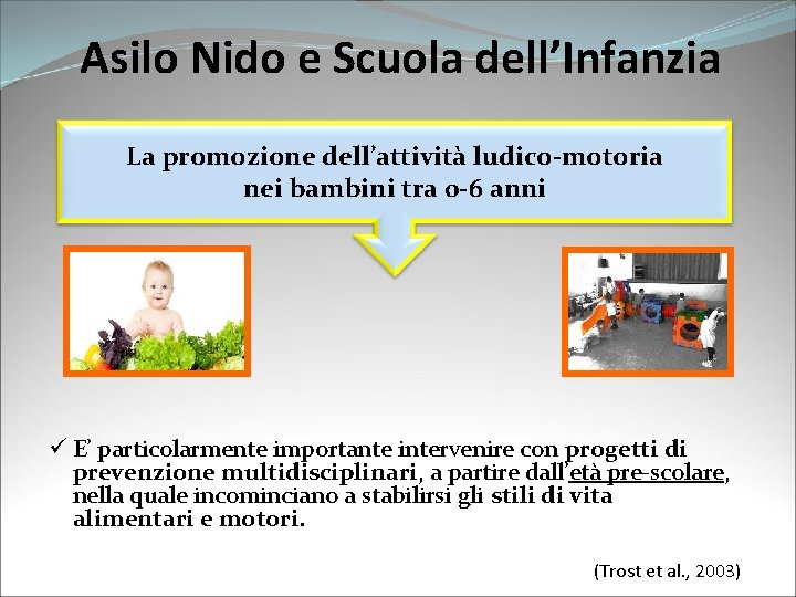 Asilo Nido e Scuola dell’Infanzia La promozione dell’attività ludico-motoria nei bambini tra 0 -6