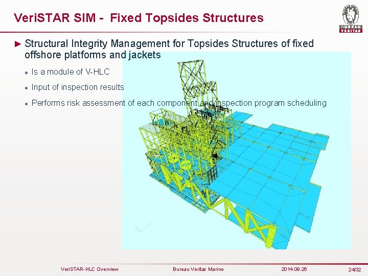 Veri. STAR SIM - Fixed Topsides Structures ► Structural Integrity Management for Topsides Structures