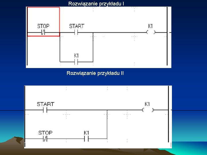 Rozwiązanie przykładu II Rozwiązanie przykładu II