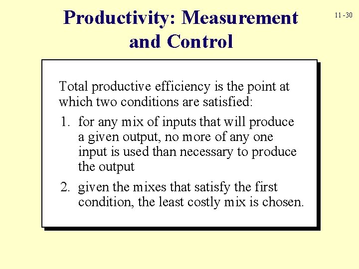 11 1 Chapter Quality Costs And Productivity Measurement