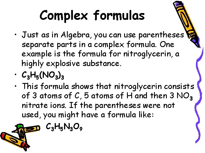 Complex formulas • Just as in Algebra, you can use parentheses to separate parts