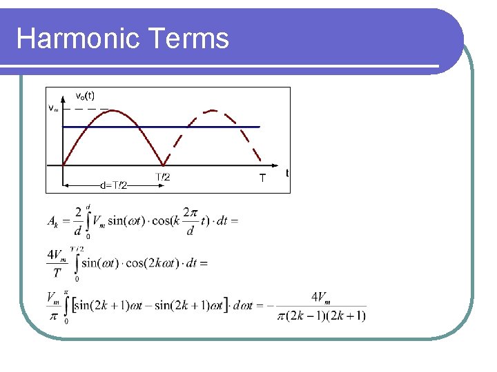 Harmonic Terms 