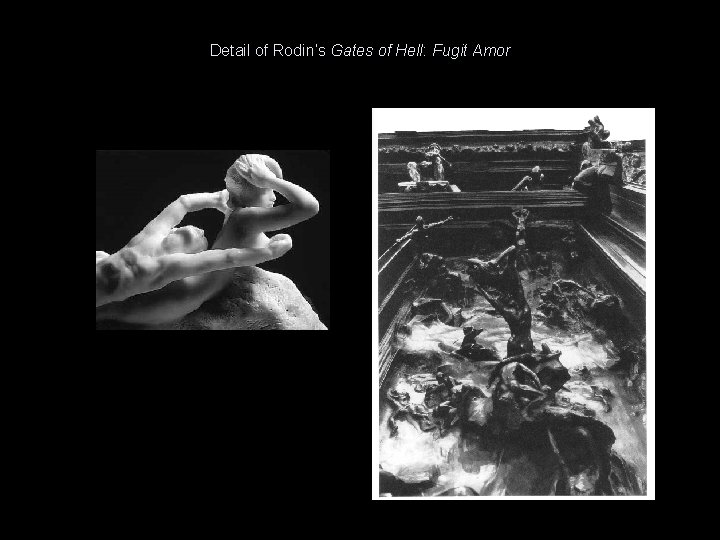 Detail of Rodin’s Gates of Hell: Fugit Amor 
