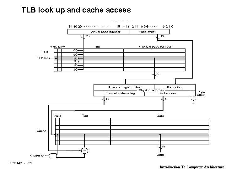 TLB look up and cache access CPE 442 vm. 32 Introduction To Computer Architecture