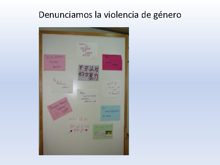 Denunciamos la violencia de género 