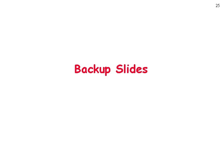 25 Backup Slides 