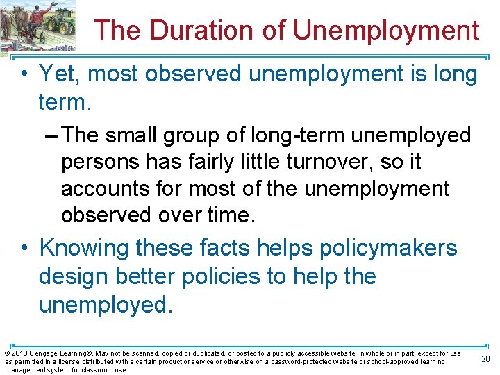 The Duration of Unemployment • Yet, most observed unemployment is long term. – The The Duration of Unemployment • Yet, most observed unemployment is long term. – The