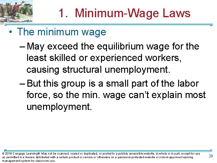 1. Minimum-Wage Laws • The minimum wage – May exceed the equilibrium wage for 1. Minimum-Wage Laws • The minimum wage – May exceed the equilibrium wage for