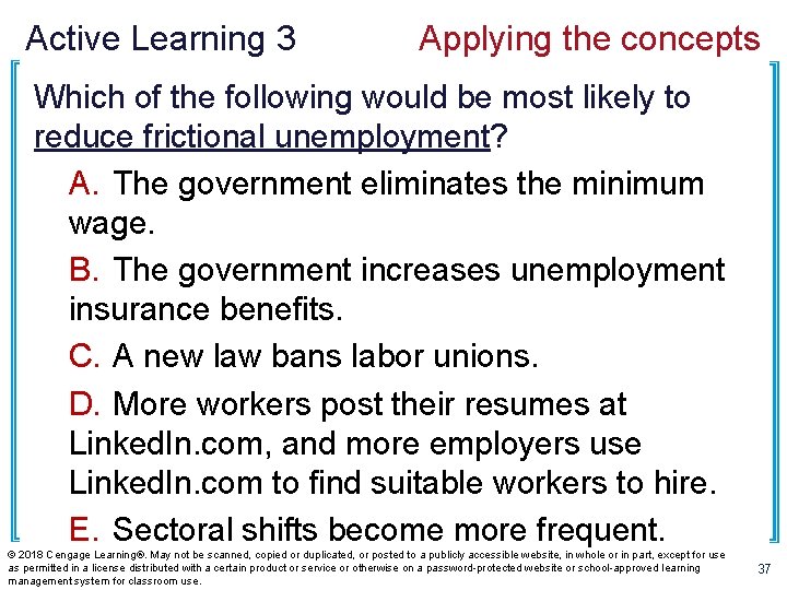 Active Learning 3 Applying the concepts Which of the following would be most likely Active Learning 3 Applying the concepts Which of the following would be most likely