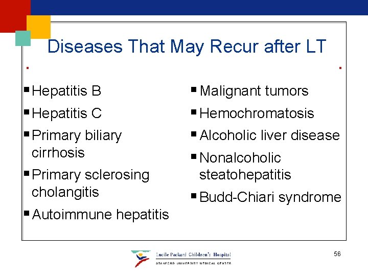 Diseases That May Recur after LT § Hepatitis B § Hepatitis C § Primary Diseases That May Recur after LT § Hepatitis B § Hepatitis C § Primary