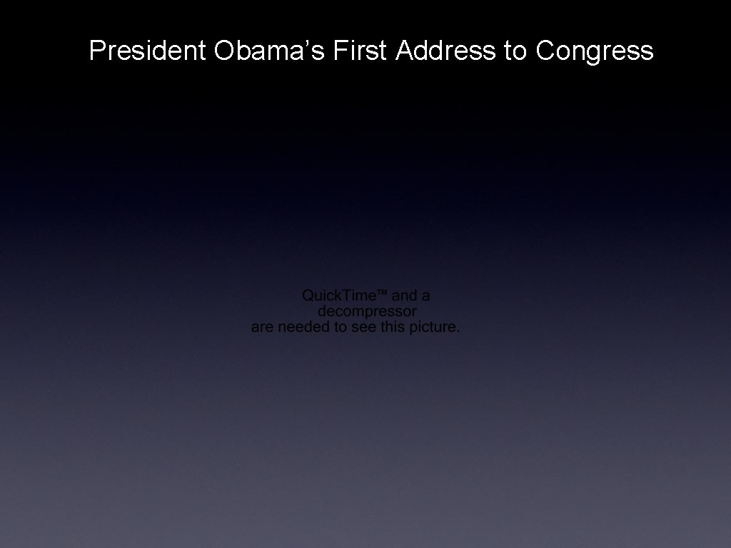 President Obama’s First Address to Congress 