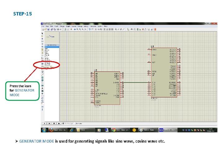 STEP-15 Press the icon for GENERATOR MODE Ø GENERATOR MODE is used for generating