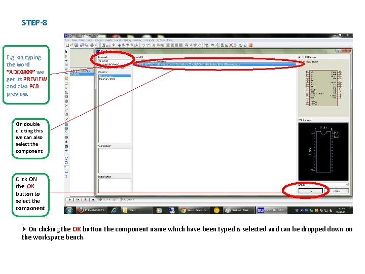 STEP-8 E. g. on typing the word “ADC 0809” we get its PREVIEW and