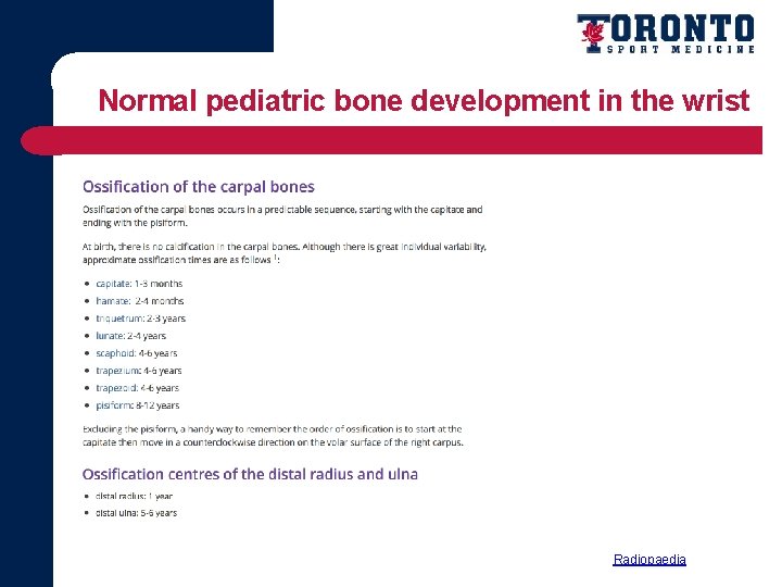 Normal pediatric bone development in the wrist Radiopaedia 