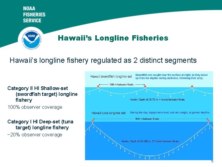 Hawaii’s Longline Fisheries Hawaii’s longline fishery regulated as 2 distinct segments Category II HI