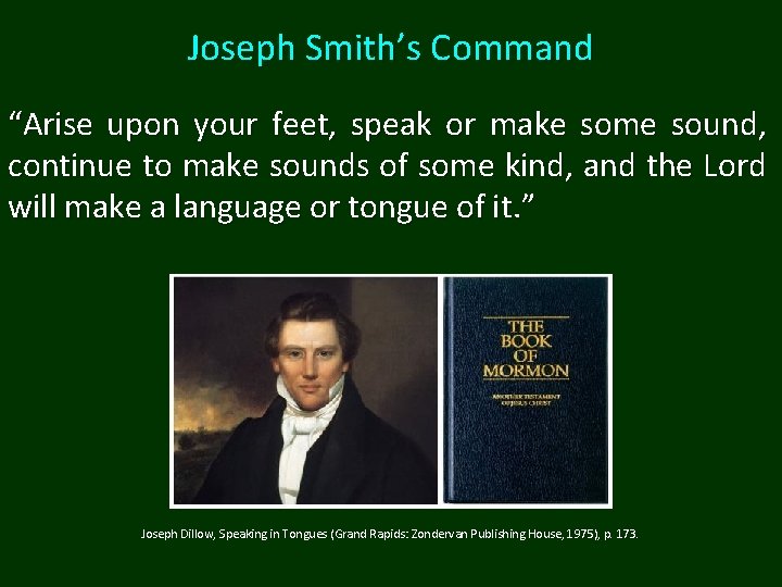 Joseph Smith’s Command “Arise upon your feet, speak or make some sound, continue to Joseph Smith’s Command “Arise upon your feet, speak or make some sound, continue to